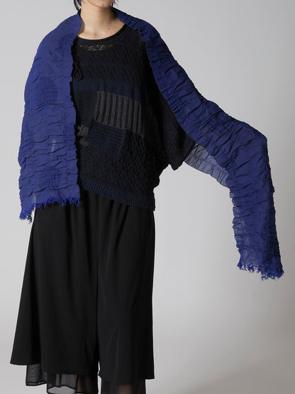 DOT JACQUARD GATHER SCARF