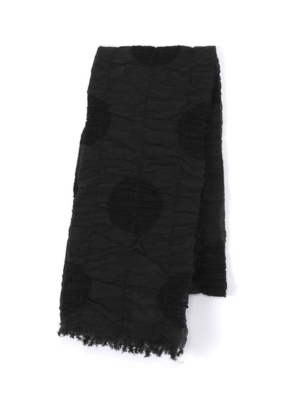 DOT JACQUARD GATHER SCARF