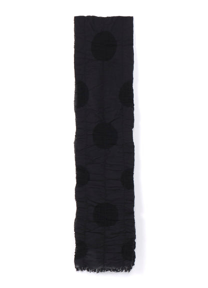 DOT JACQUARD GATHER SCARF