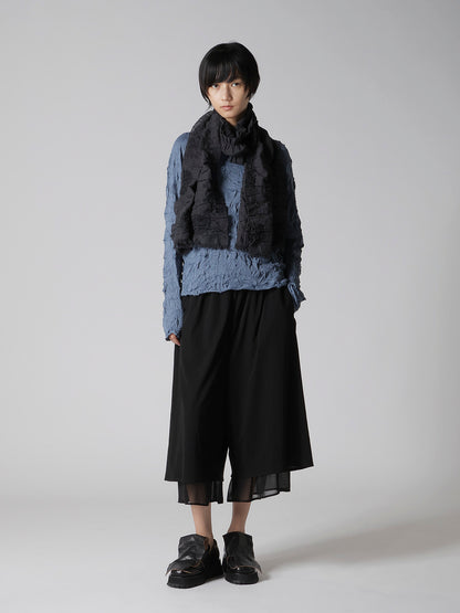 DOT JACQUARD GATHER SCARF