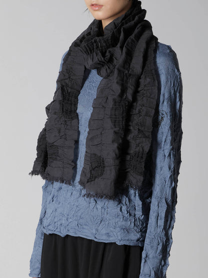 DOT JACQUARD GATHER SCARF