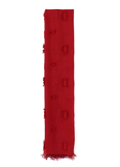 CUT SILK JACQUARD DOT CUT SCARF