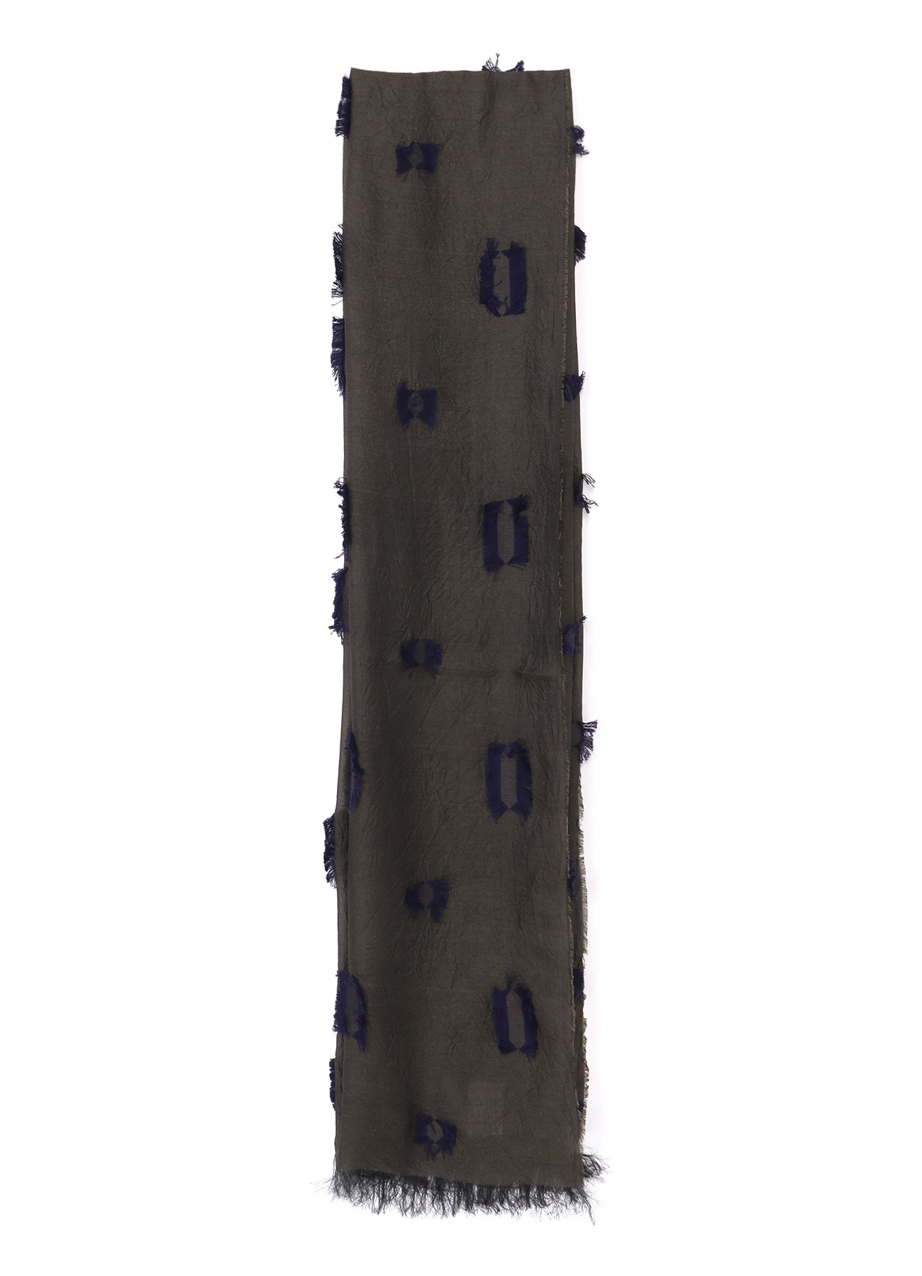 CUT SILK JACQUARD DOT CUT SCARF