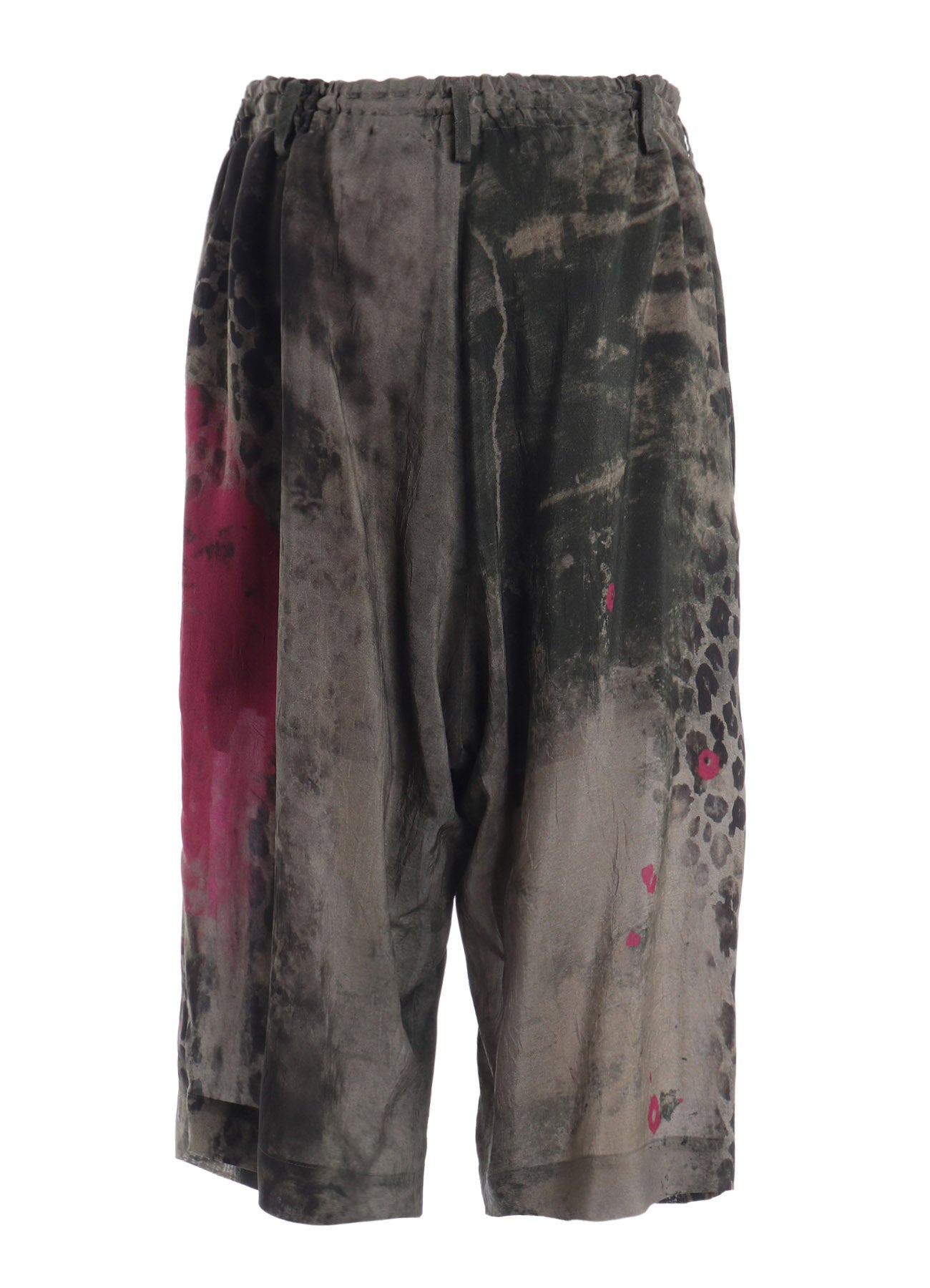 LEOPARD CUPRO HALF PANTS