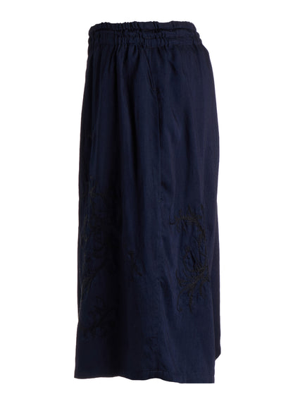 CU/ DUNGAREE TWILL BOTANICAL SHORT PANTS