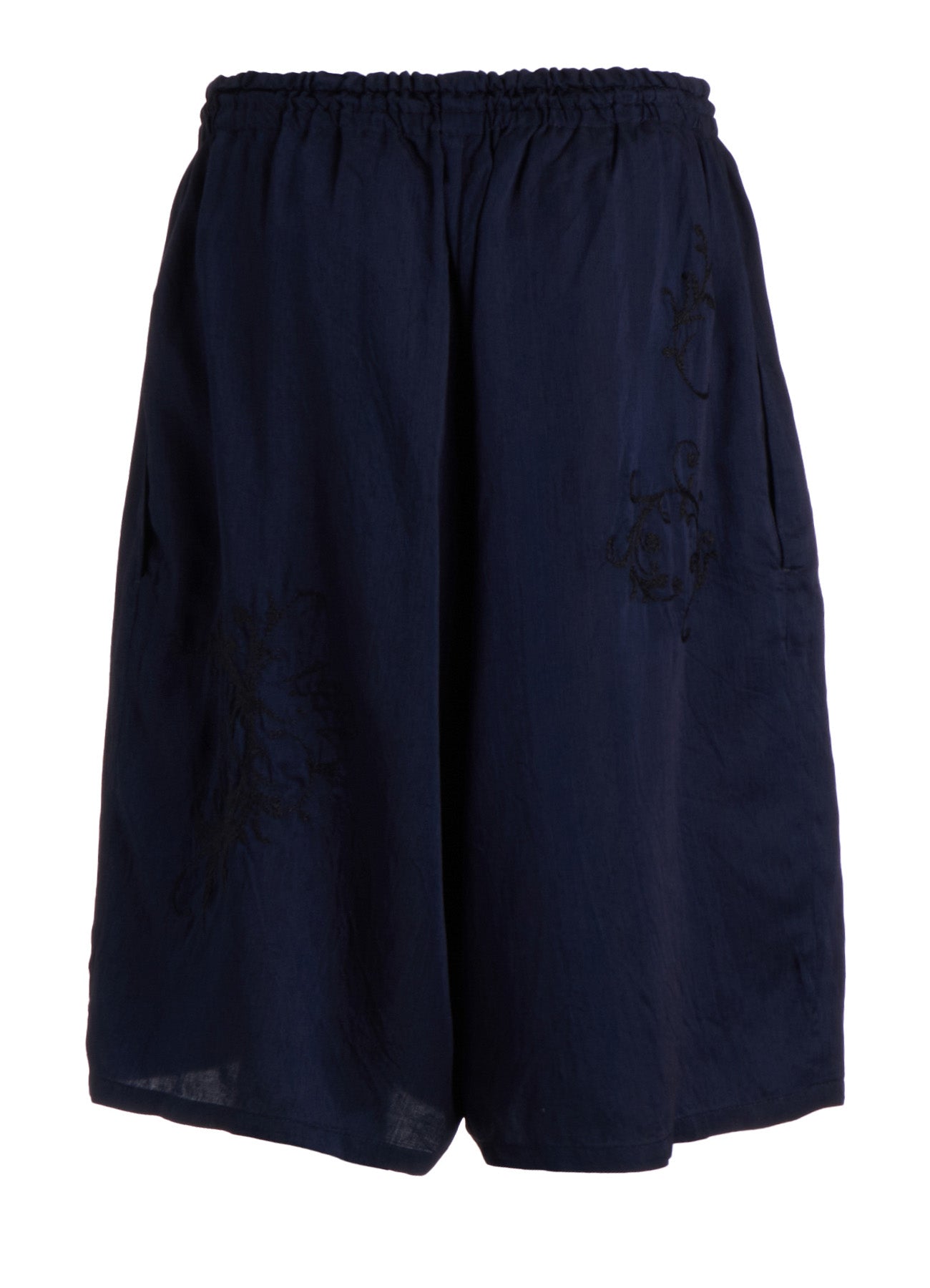CU/ DUNGAREE TWILL BOTANICAL SHORT PANTS