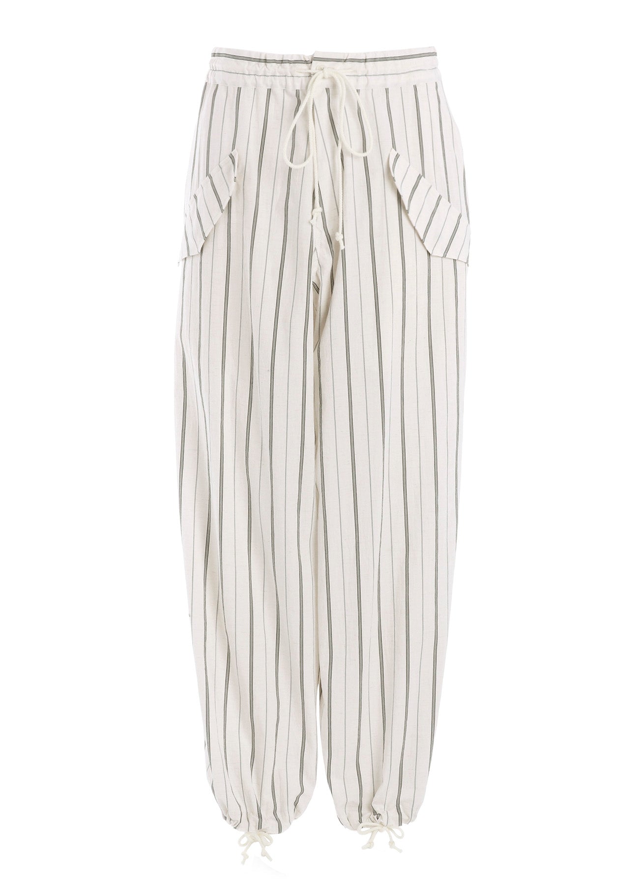 C/LI WASHER STRIPE DRAW STRING PANTS