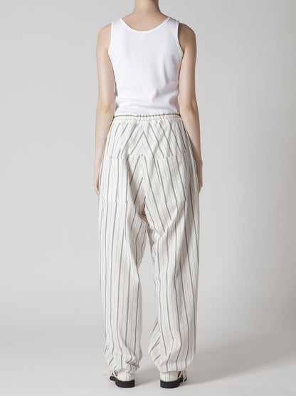 C/LI WASHER STRIPE DRAW STRING PANTS