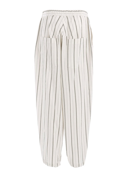 C/LI WASHER STRIPE DRAW STRING PANTS