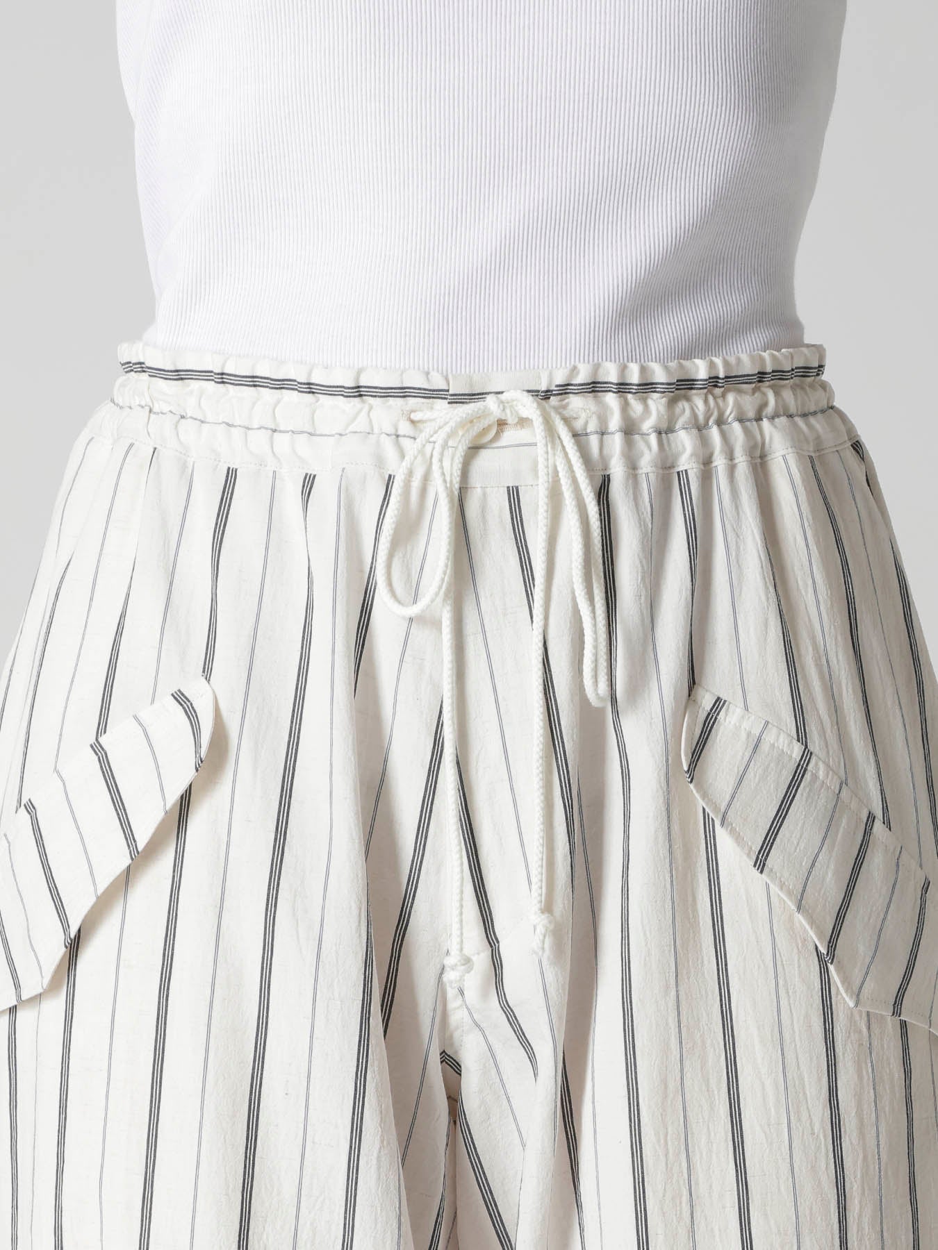 C/LI WASHER STRIPE DRAW STRING PANTS – THE SHOP YOHJI YAMAMOTO