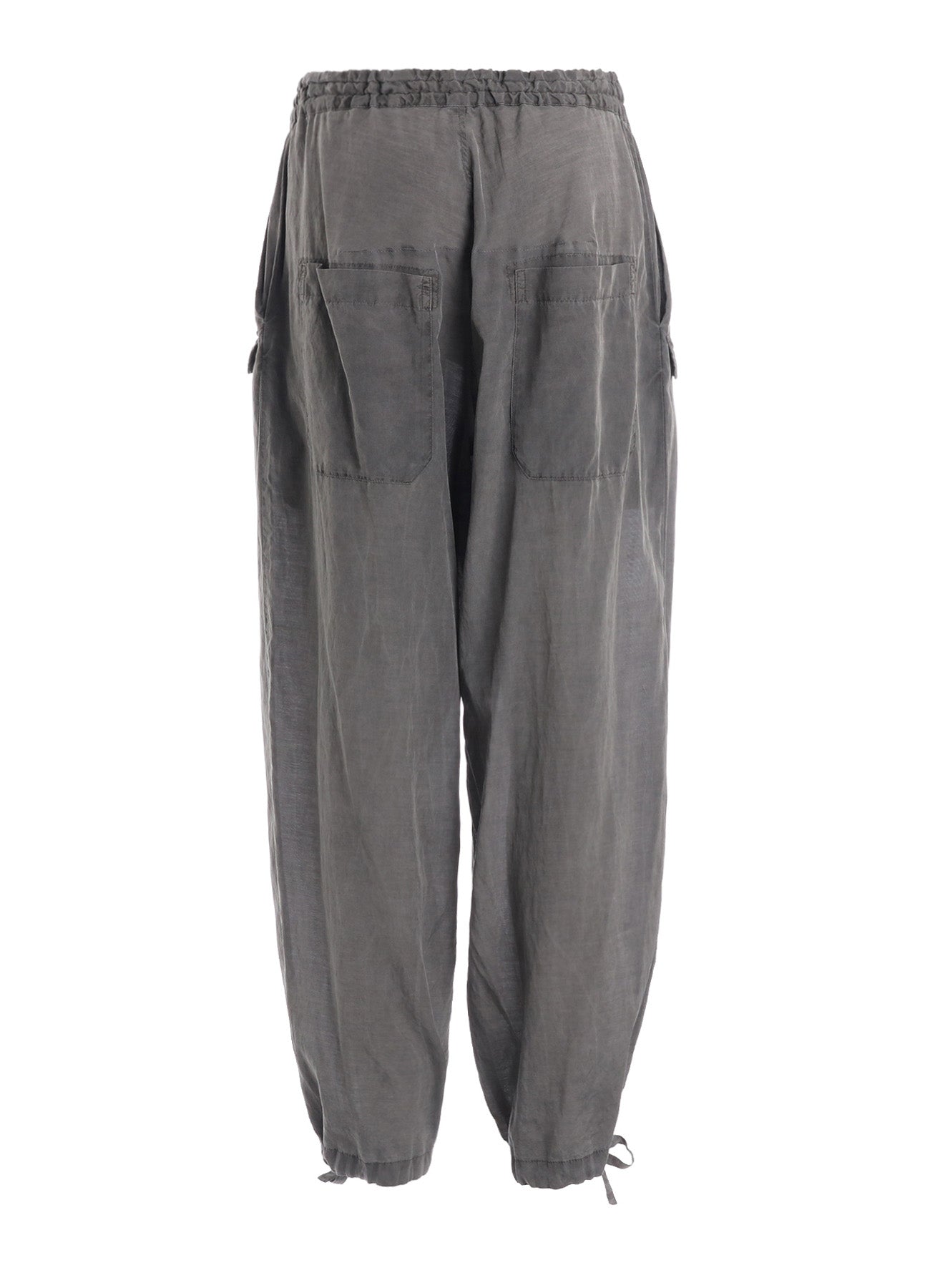 CUPRO/COTTON LAWN GARMENT DYED DRAW STRING PANTS