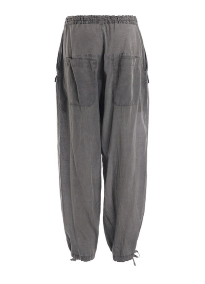 CUPRO/COTTON LAWN GARMENT DYED DRAW STRING PANTS