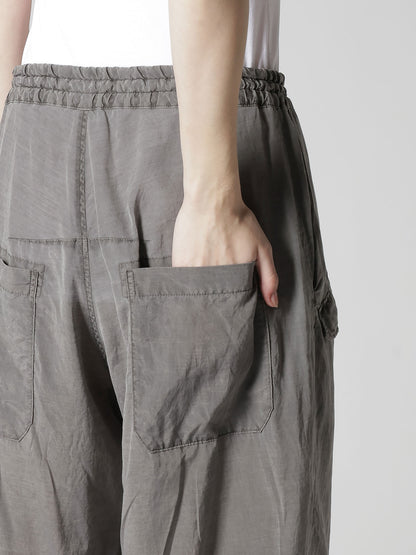 CUPRO/COTTON LAWN GARMENT DYED DRAW STRING PANTS