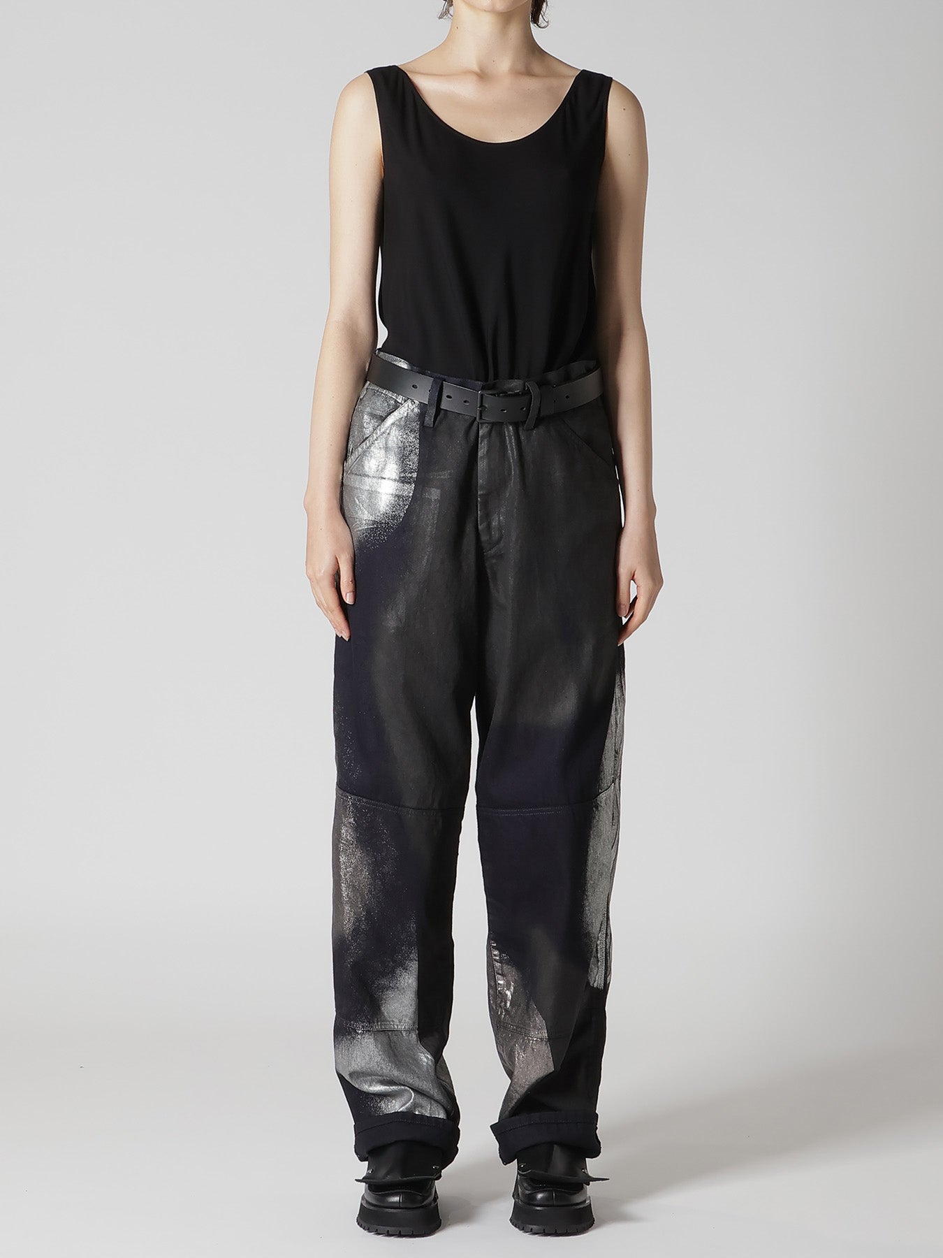 8OZ DENIM FOIL PRINT WORK PANTS – THE SHOP YOHJI YAMAMOTO