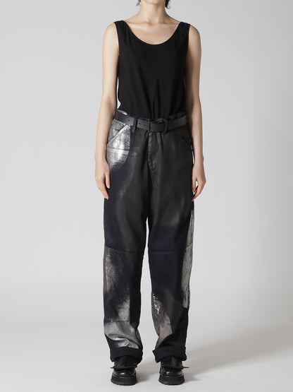 8OZ DENIM FOIL PRINT WORK PANTS