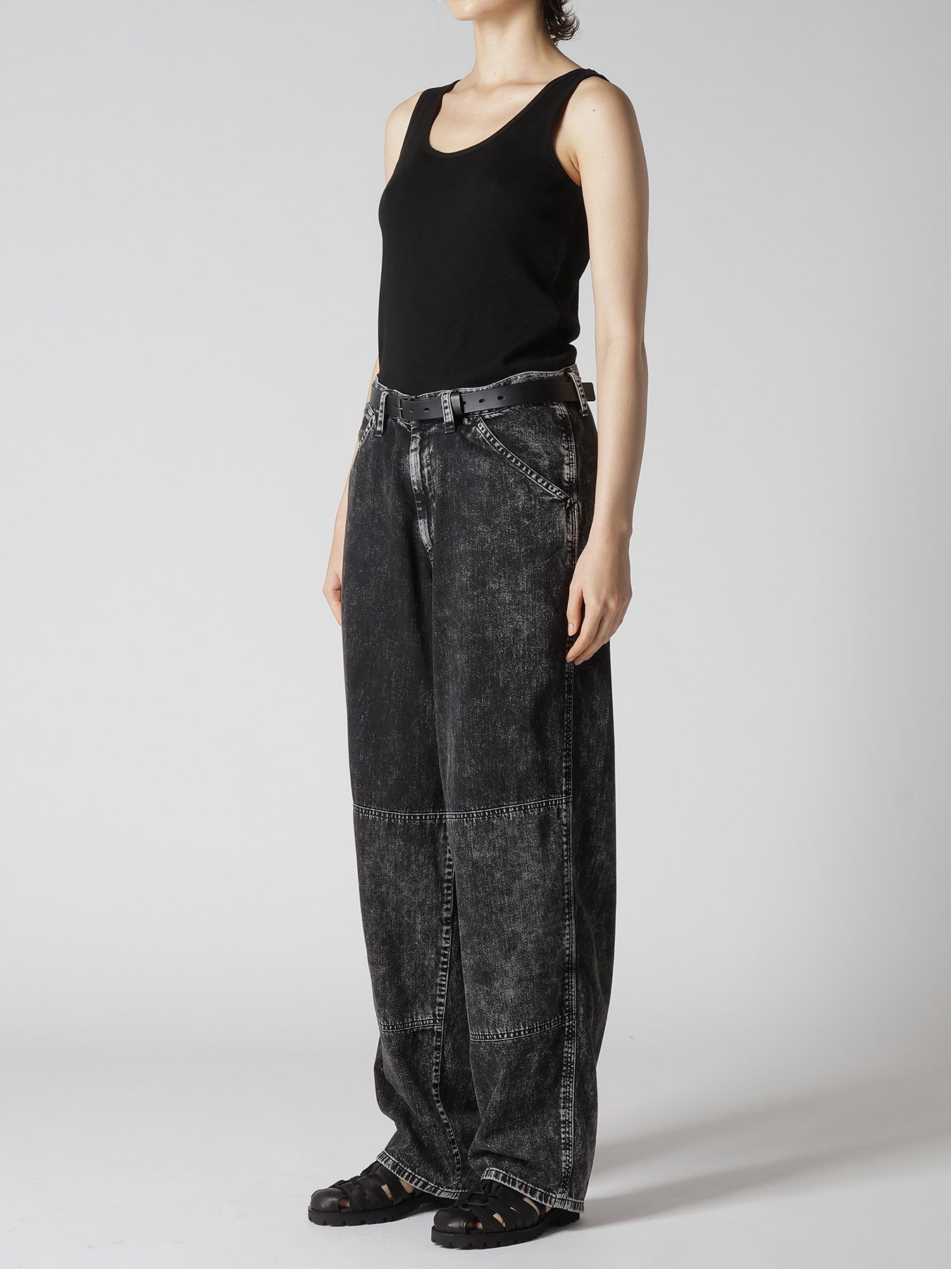 【CH】Washed coating denim pants 8OZ DENIM CHEMICAL WASH WORK PANTS – THE SHOP YOHJI YAMAMOTO