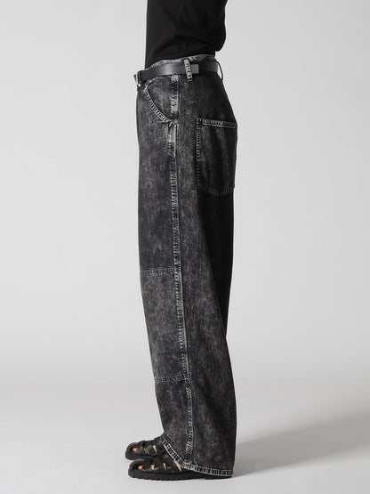 8OZ DENIM CHEMICAL WASH WORK PANTS