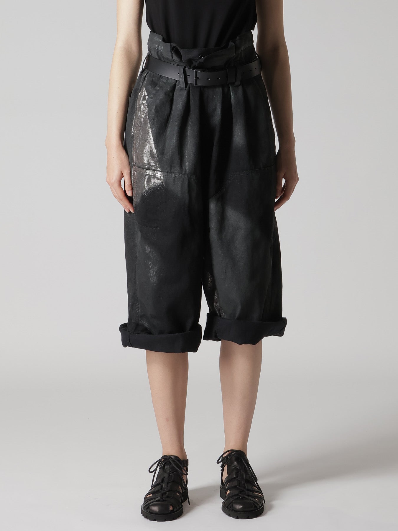 8OZ DENIM FOIL PRINT HALF PANTS