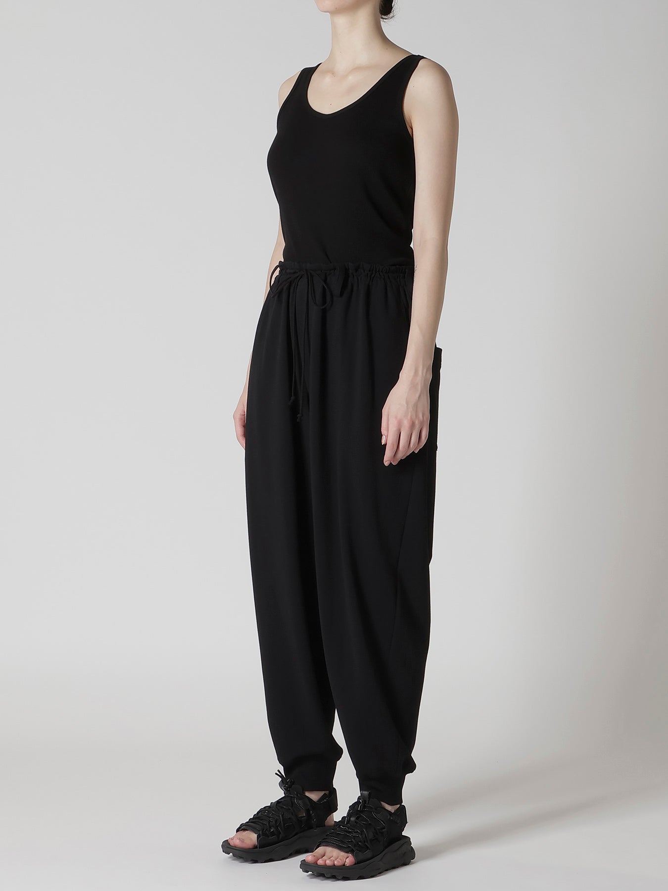 COTTON INLAY RIB HEM PANTS