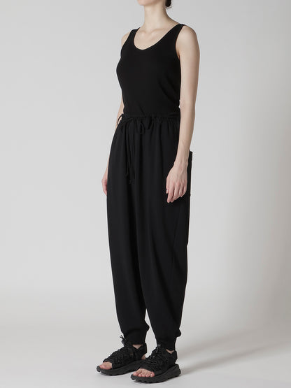COTTON INLAY RIB HEM PANTS