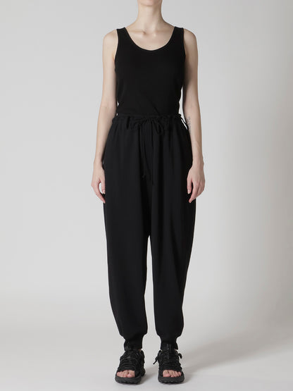 COTTON INLAY RIB HEM PANTS