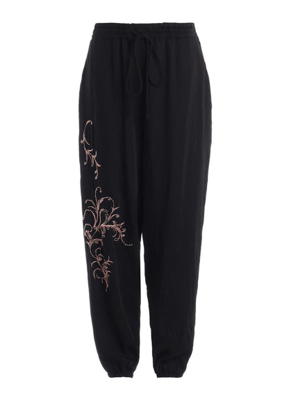 CU/ DUNGAREE TWILL BOTANICAL JOGGER PANTS