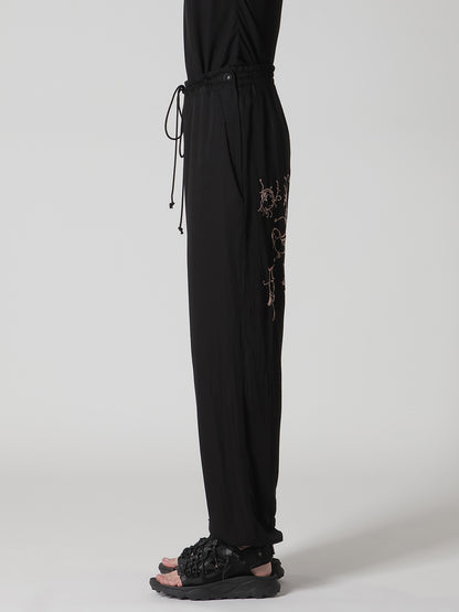 CU/ DUNGAREE TWILL BOTANICAL JOGGER PANTS