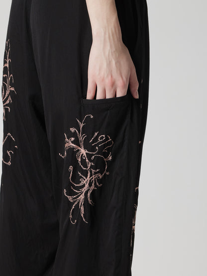 CU/ DUNGAREE TWILL BOTANICAL JOGGER PANTS