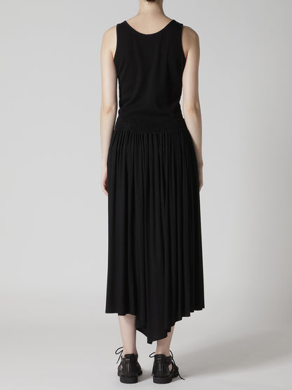 RAYON TWILL RIGHT SIDE GATHER PANTS