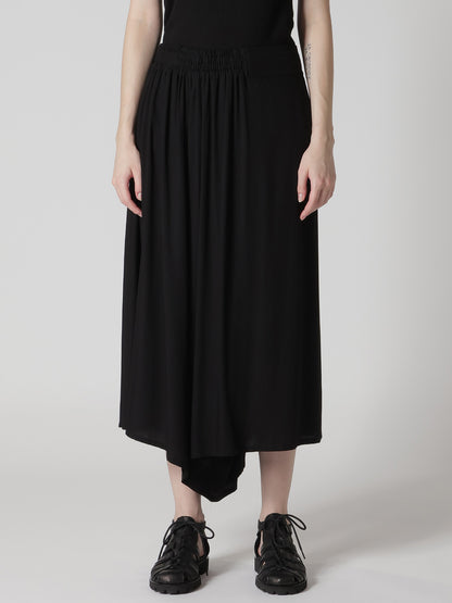 RAYON TWILL RIGHT SIDE GATHER PANTS