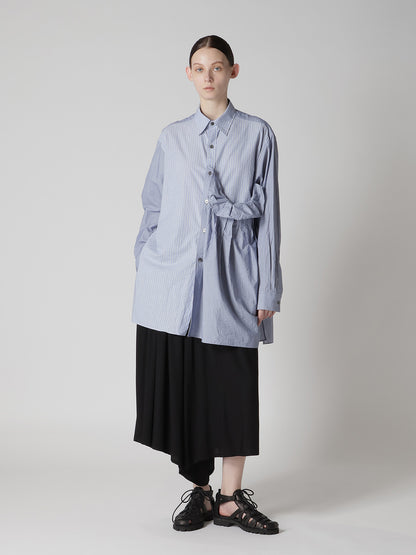 RAYON TWILL RIGHT SIDE GATHER PANTS