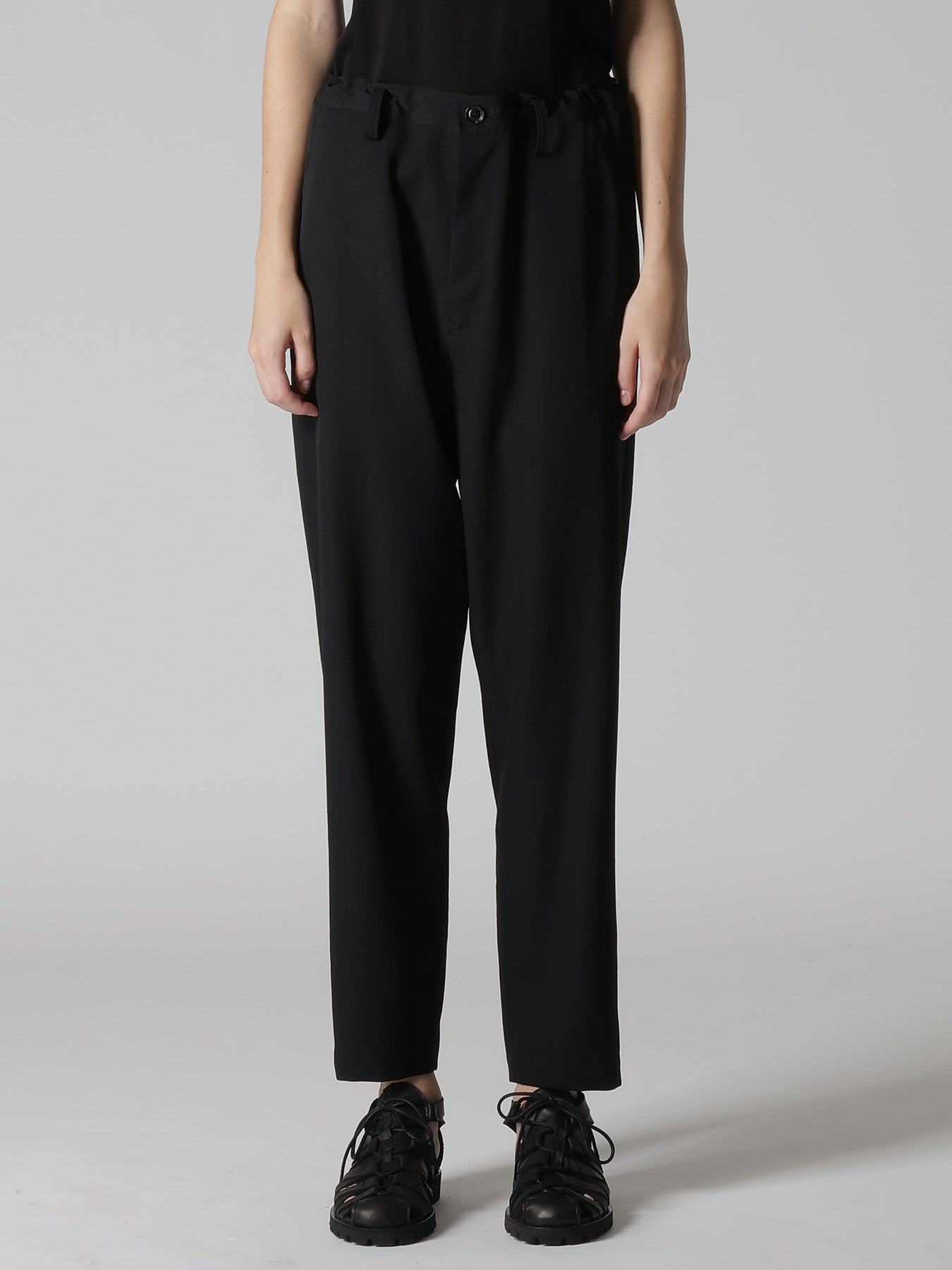 WOOL GABARDINE TAPERED PANTS – THE SHOP YOHJI YAMAMOTO