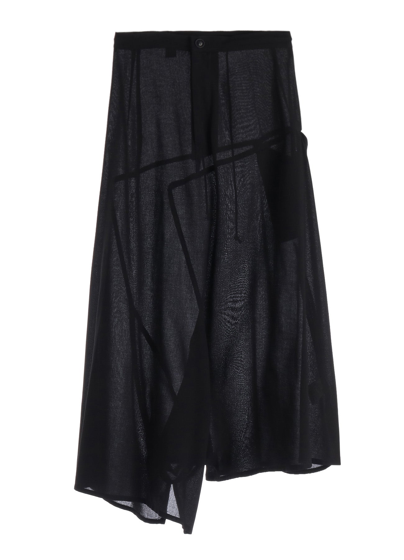 RY/NY GAUZE ASYMMETERIC PANTS WITH GUSSET