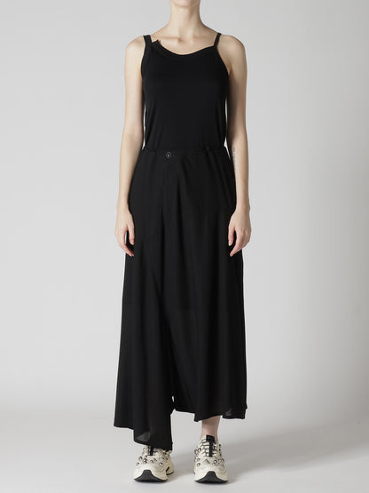 RY/NY GAUZE ASYMMETERIC PANTS WITH GUSSET