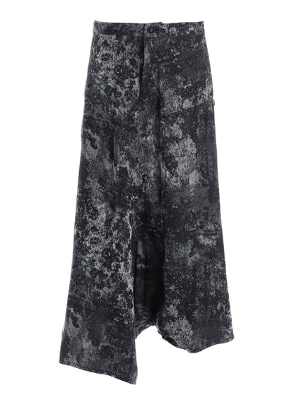 RUG PATTERN JACQUAR ASYMMETERIC PANTS