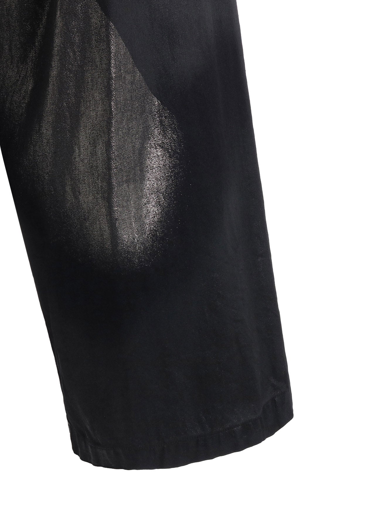 8OZ DENIM FOIL PRINT FRONT TUCK WIDE PANTS