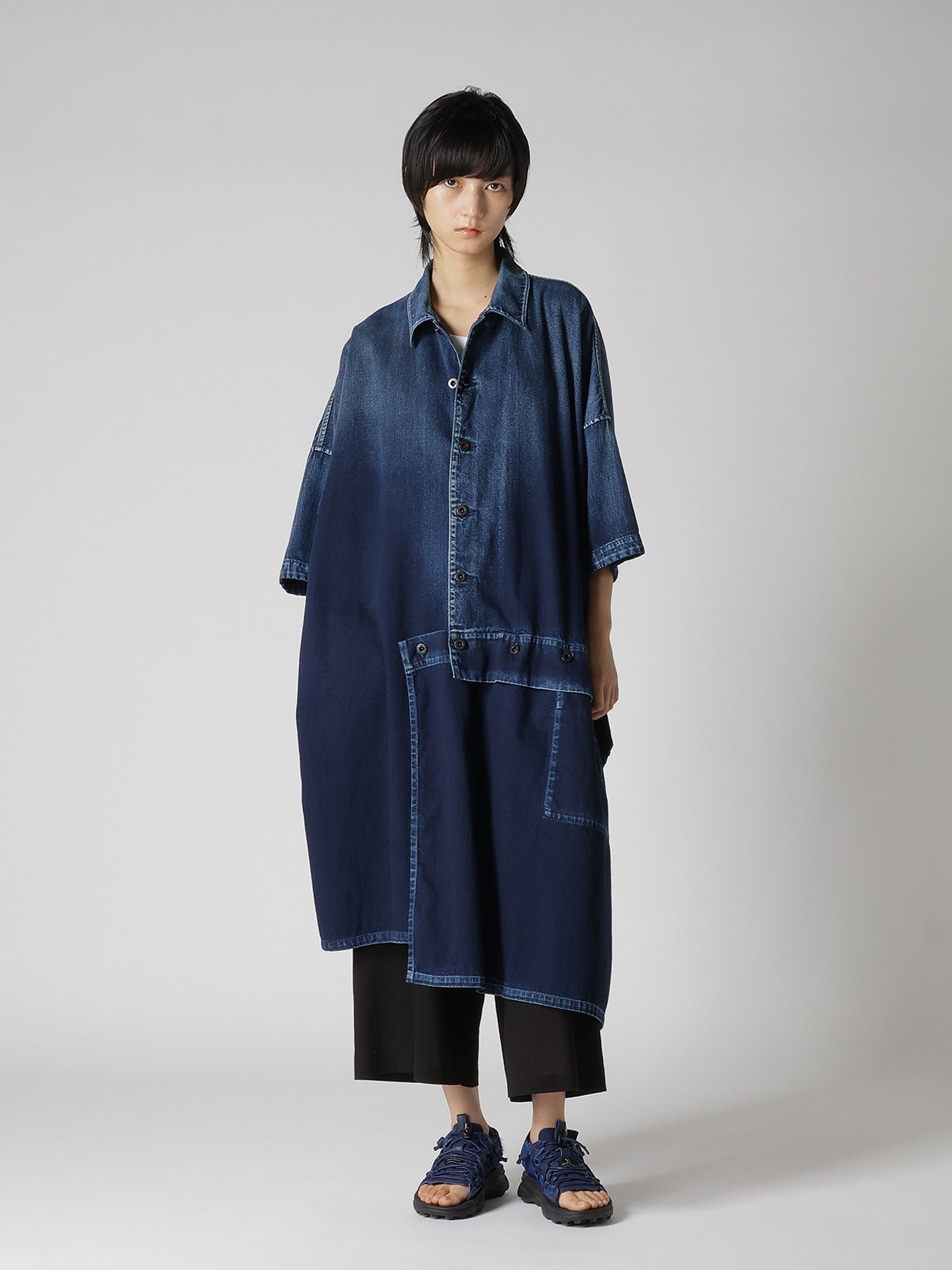 COTTON VOILE VIYELLA FRONT TUCK WIDE PANTS – THE SHOP YOHJI YAMAMOTO