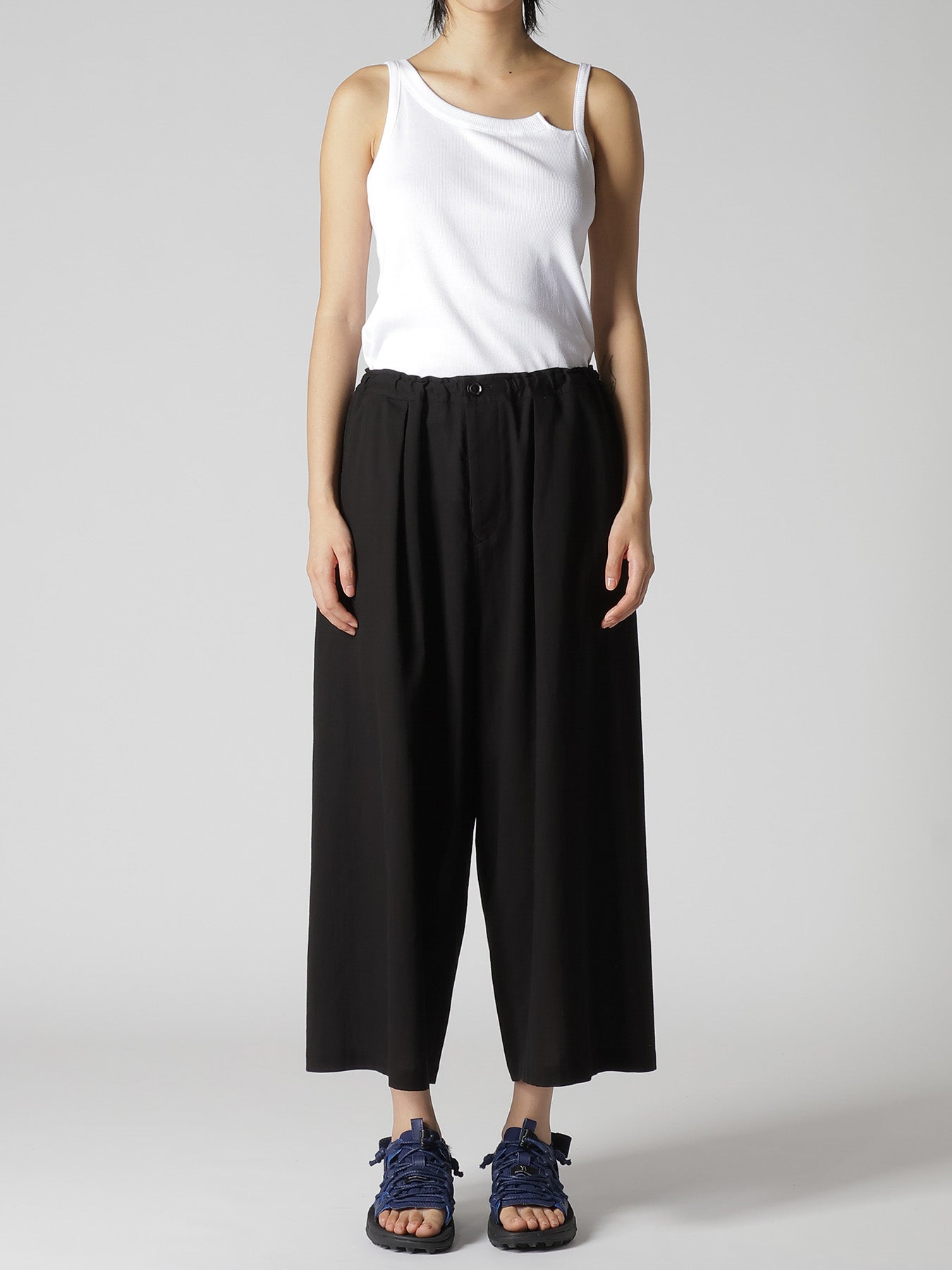 COTTON VOILE VIYELLA FRONT TUCK WIDE PANTS – THE SHOP YOHJI YAMAMOTO