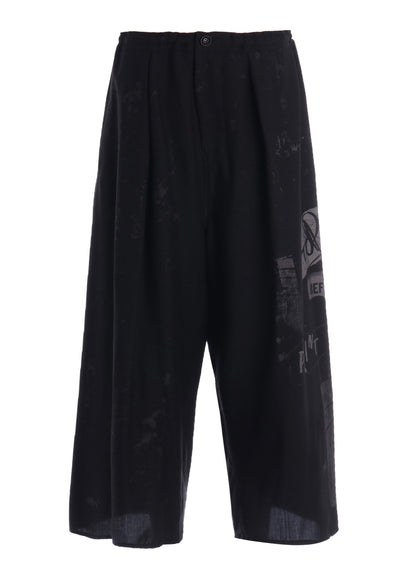CU/DUNGAREE LIGHT TWILL FRONT TUCK WIDE PANTS