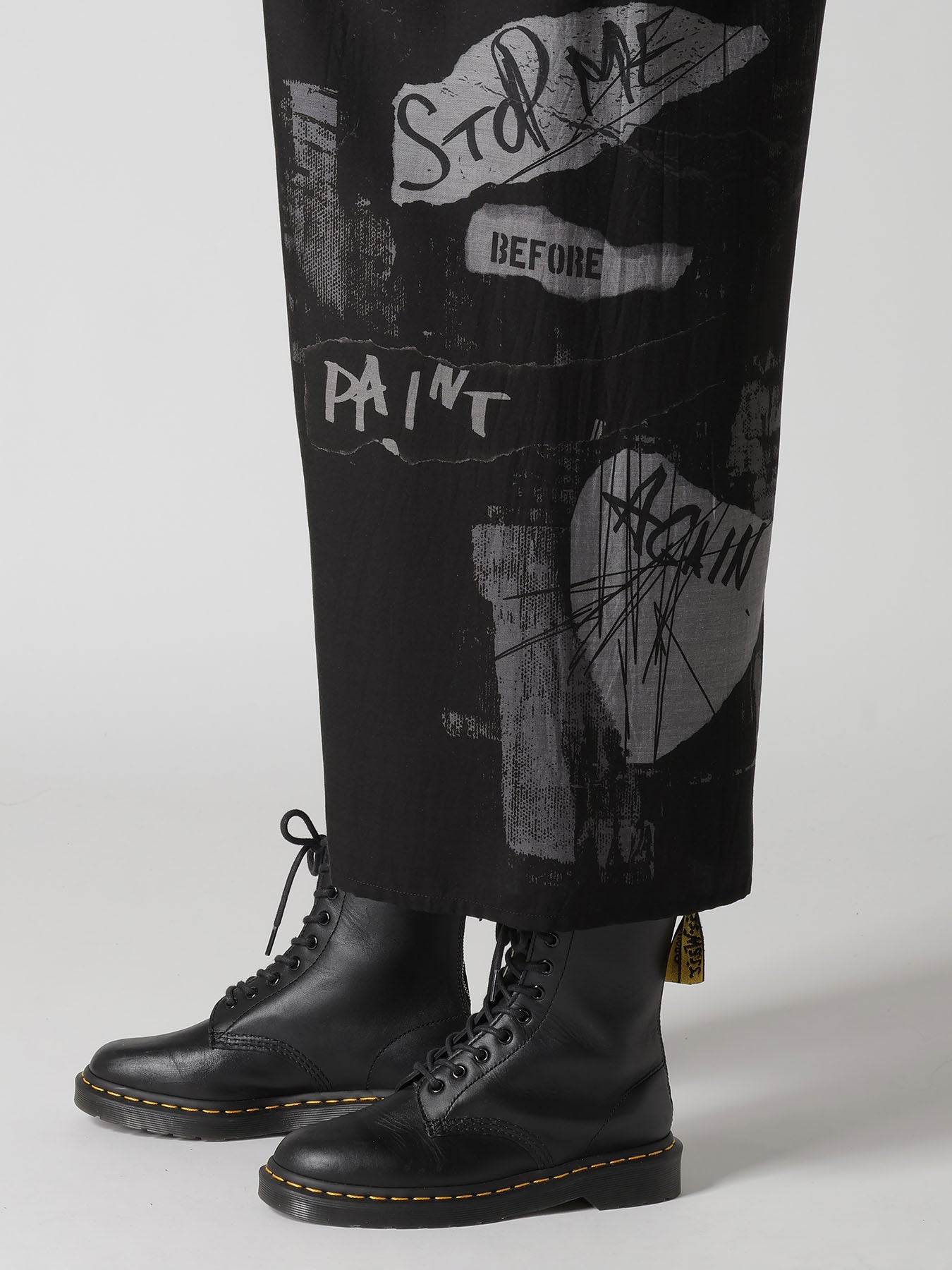 CU/DUNGAREE LIGHT TWILL FRONT TUCK WIDE PANTS