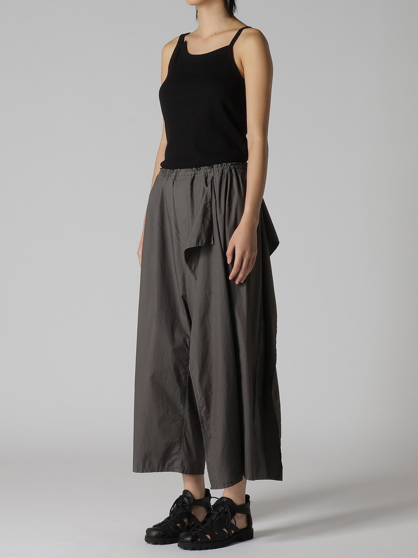 COTTON TYPEWRITER LEFT DRAPE PANTS