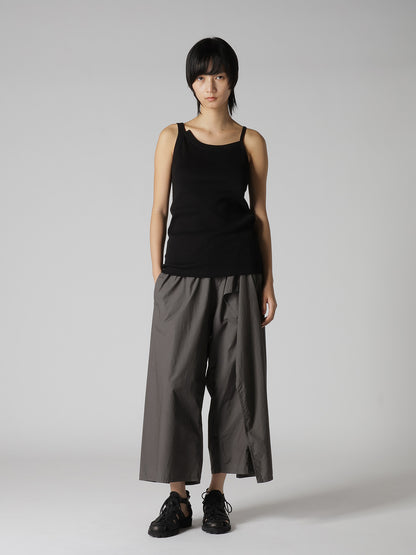 COTTON TYPEWRITER LEFT DRAPE PANTS