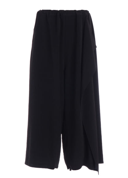 TA/PE CREPE DE CHINE LEFT DRAPE PANTS