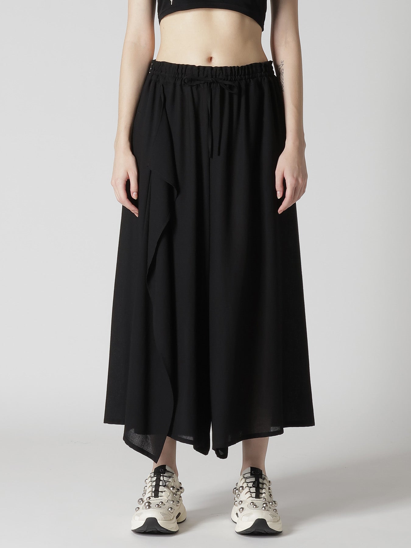 RY/NY GAUZE DRAPE FLARE PANTS