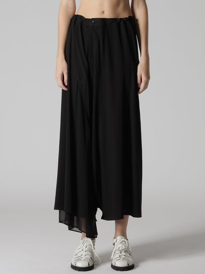 COTTON HARD TWISTED JERSEY ASYMMETERIC PANTS