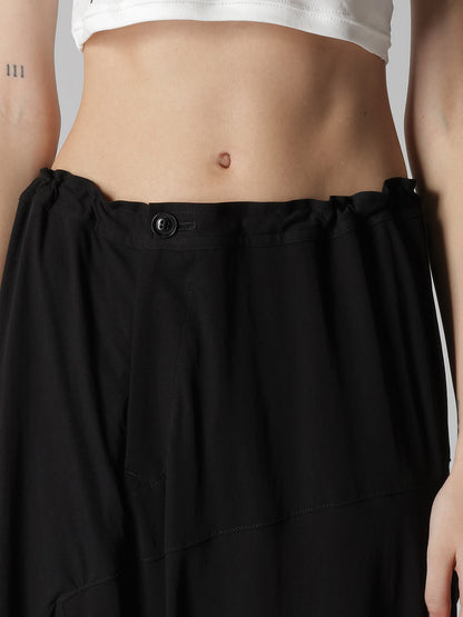 COTTON HARD TWISTED JERSEY ASYMMETERIC PANTS