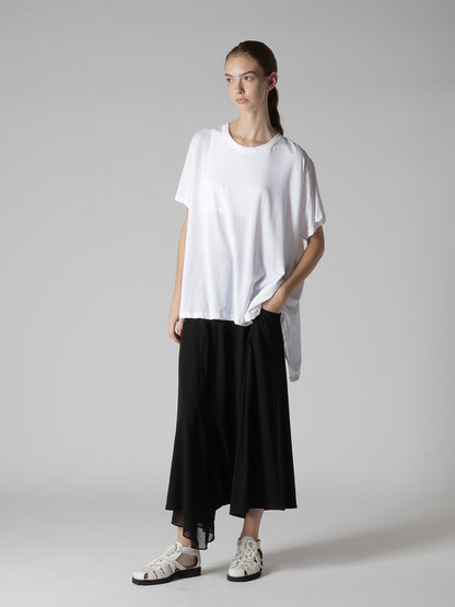 COTTON HARD TWISTED JERSEY ASYMMETERIC PANTS