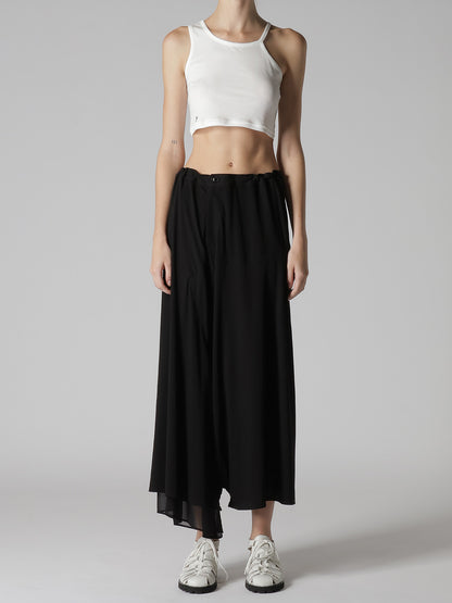 COTTON HARD TWISTED JERSEY ASYMMETERIC PANTS