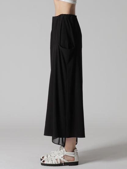 COTTON HARD TWISTED JERSEY ASYMMETERIC PANTS
