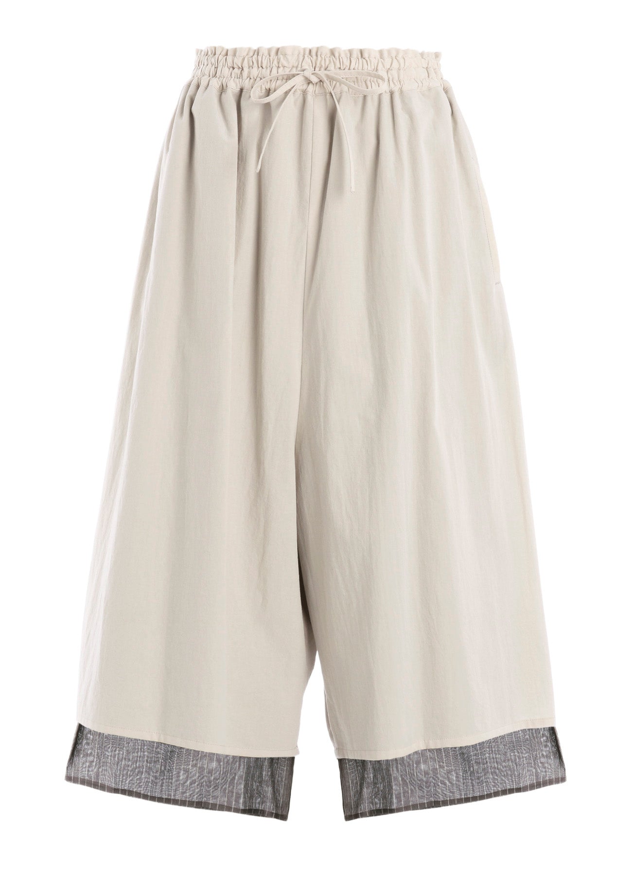 COTTON BROAD GATHERE DOUBLE PANTS